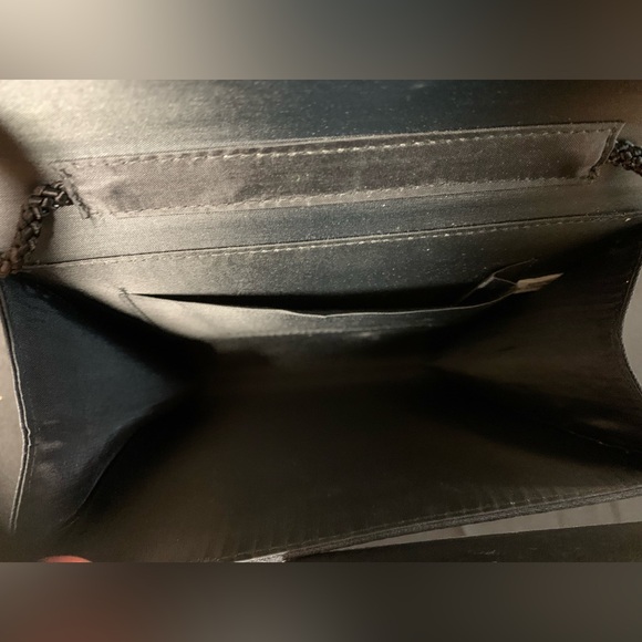 Women’s Evening /Dress purse bag Satin Black withColorful Beaded work - Picture 3 of 6